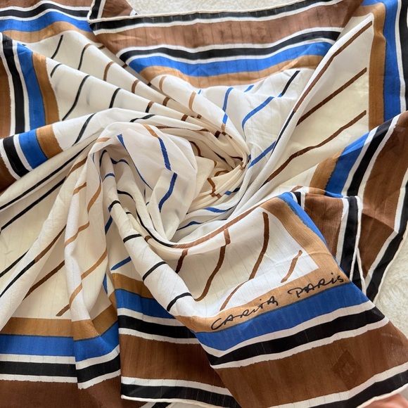 Carita Paris Accessories - Vintage Carita Paris Silk Scarf 30”x30”
